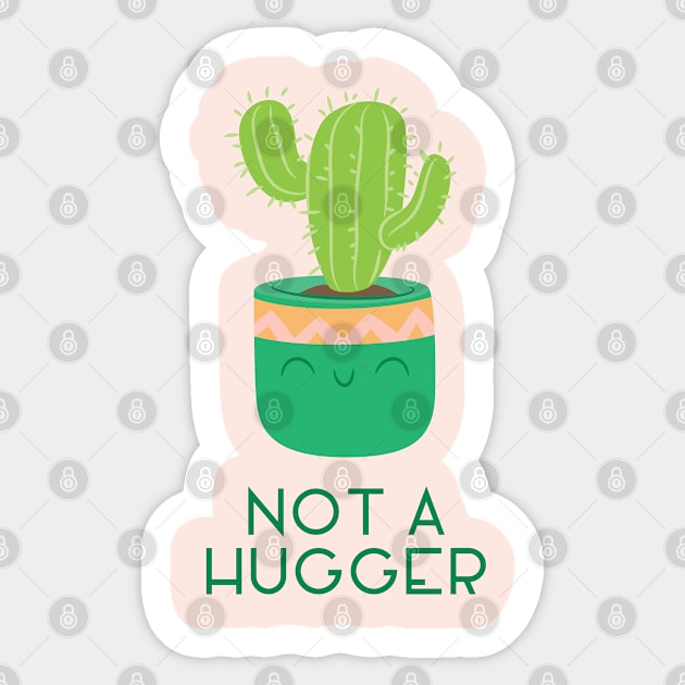 Not a Hugger Cute Cactus House Plant Sticker by sentinelsupplyco